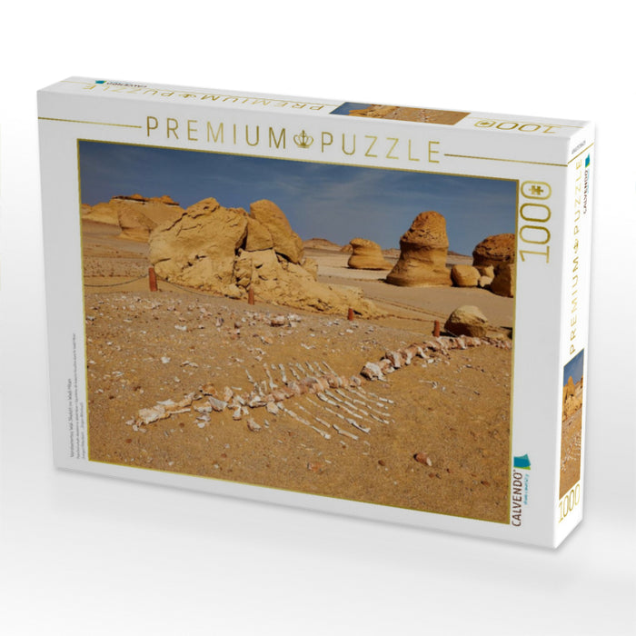 Versteinertes Wal-Skelett im Wadi Hitan - CALVENDO Foto-Puzzle'