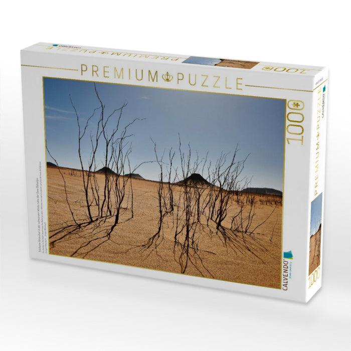 Trockene Sträucher in der schwarzen Wüste nahe der Oase Bahariya - CALVENDO Foto-Puzzle'
