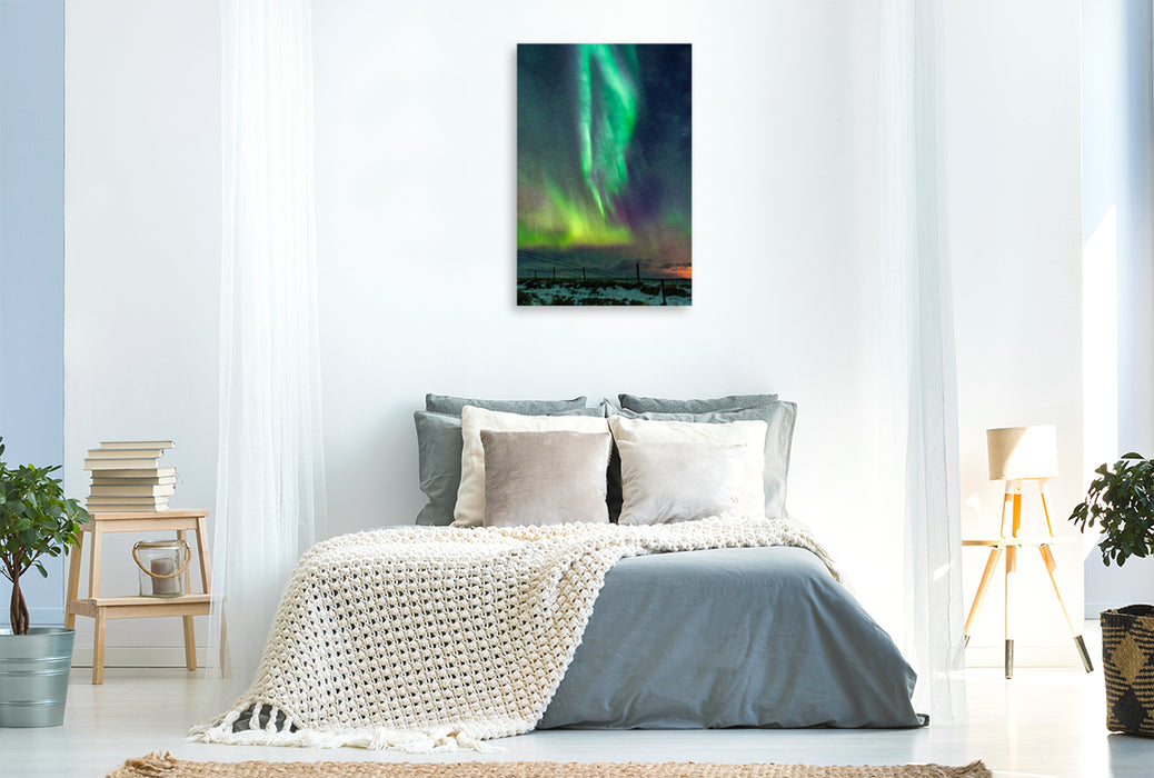 Premium textile canvas Premium textile canvas 80 cm x 120 cm high Hella - Iceland 