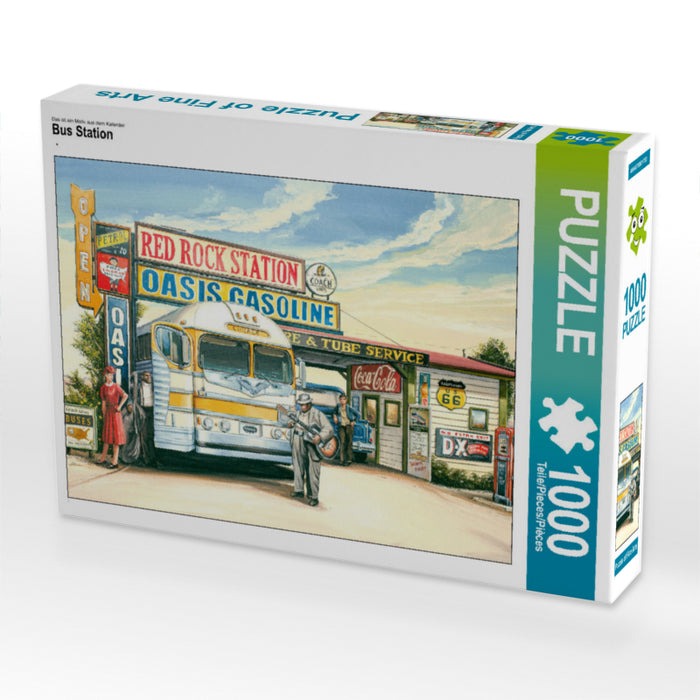 Bus Station 1000 Teile Puzzle quer - CALVENDO Foto-Puzzle'