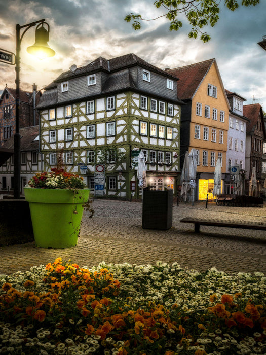 Der Steinweg mit Gasthaus "Gartenlaube". - CALVENDO Foto-Puzzle'