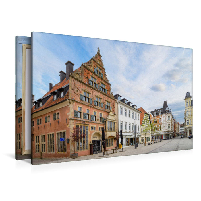 Toile textile haut de gamme Toile textile haut de gamme 120 cm x 80 cm à travers le coin Credenstrasse Lübberstrasse 