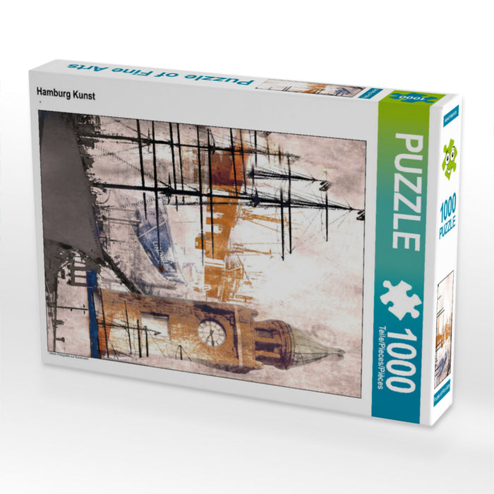 Hamburg Kunst 1000 Teile Puzzle hoch - CALVENDO Foto-Puzzle'