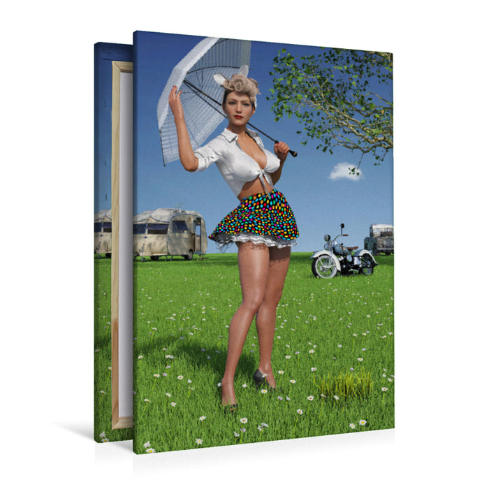 Premium Textil-Leinwand Premium Textil-Leinwand 80 cm x 120 cm  hoch Bunny Shooting - Szene 02