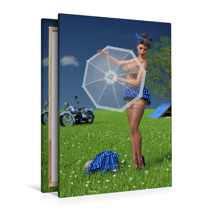 Premium Textil-Leinwand Premium Textil-Leinwand 80 cm x 120 cm  hoch Bunny Shooting - Szene 10