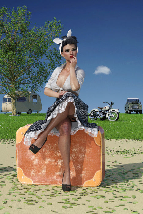 Premium Textil-Leinwand Premium Textil-Leinwand 80 cm x 120 cm  hoch Bunny Shooting - Szene 05