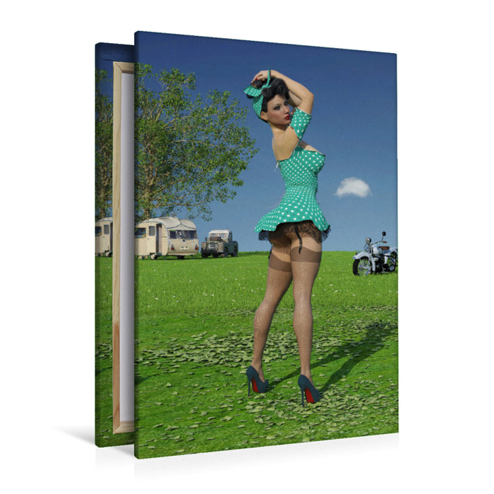 Premium Textil-Leinwand Premium Textil-Leinwand 80 cm x 120 cm  hoch Bunny Shooting - Szene 04