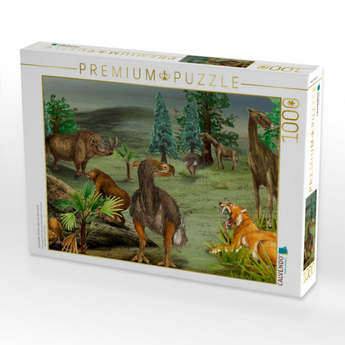 Erdzeitalter Tertiär, Leben auf dem Land - CALVENDO Foto-Puzzle'