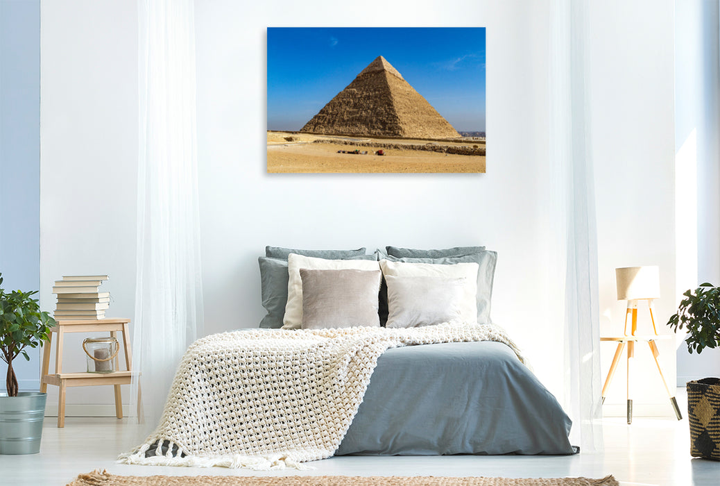 Premium Textil-Leinwand Premium Textil-Leinwand 120 cm x 80 cm quer Die Pyramiden von Gize