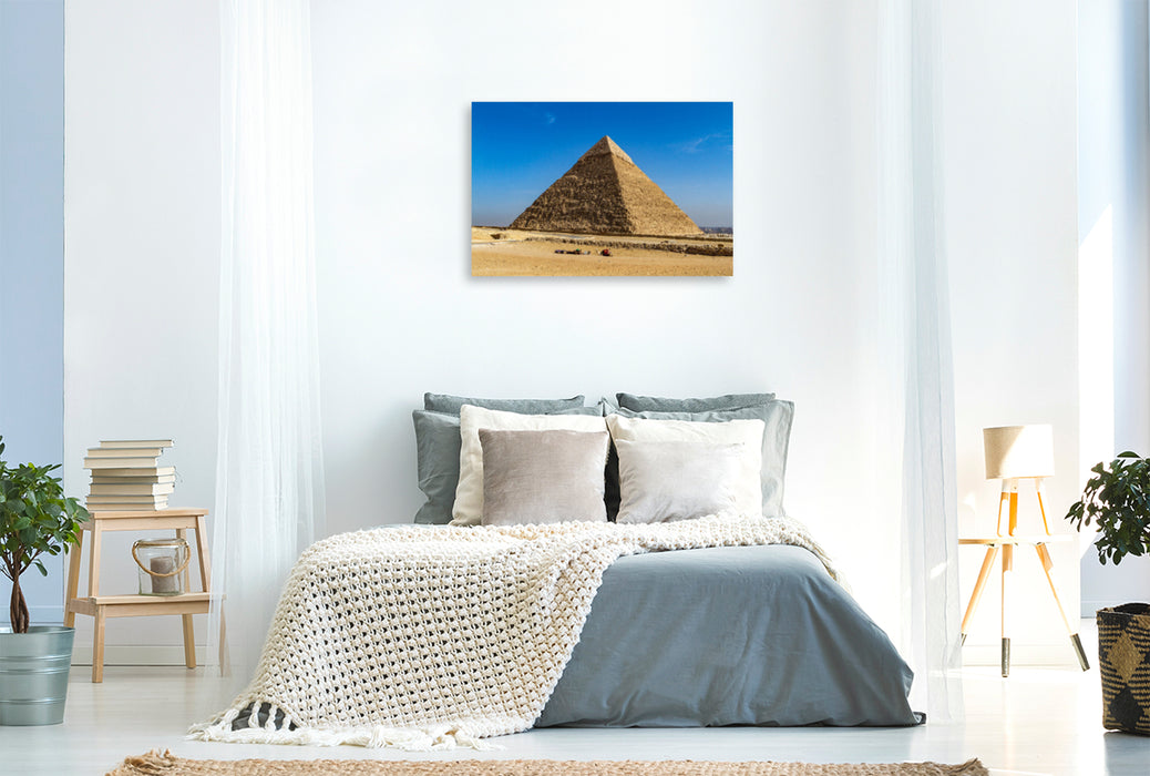 Premium textile canvas Premium textile canvas 120 cm x 80 cm landscape The Pyramids of Gize 