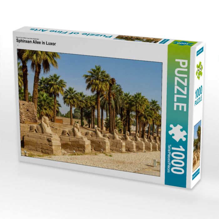 Sphinxen Allee in Luxor 1000 Teile Puzzle quer - CALVENDO Foto-Puzzle'