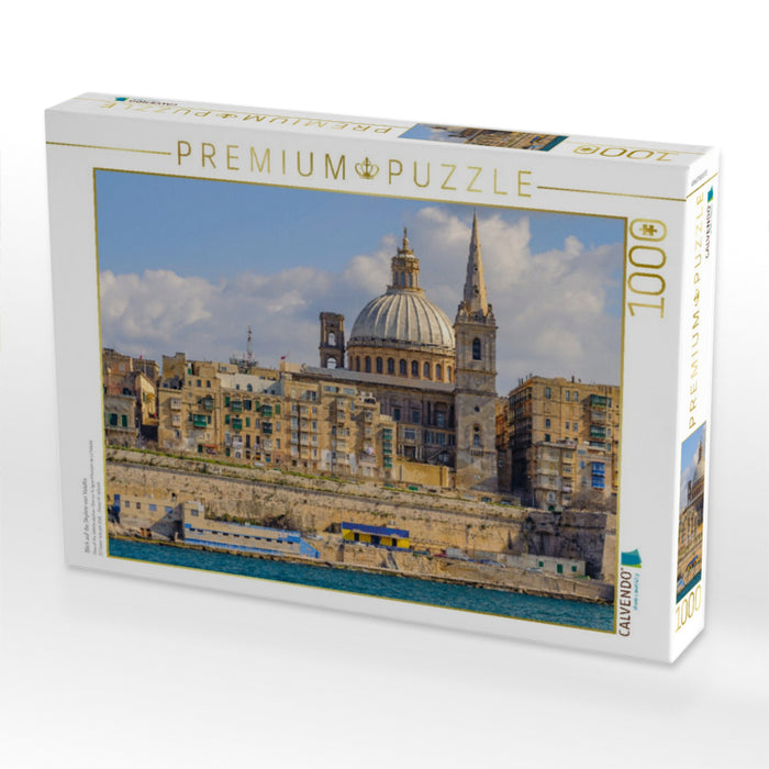 Blick auf die Skyline von Valetta - CALVENDO Foto-Puzzle'