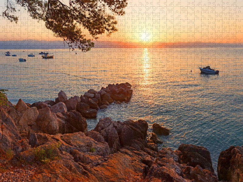 Felsenstrand Moscenicka Draga - CALVENDO Foto-Puzzle'