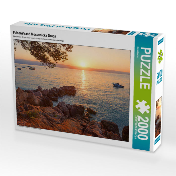 Felsenstrand Moscenicka Draga 2000 Teile Puzzle quer - CALVENDO Foto-Puzzle'