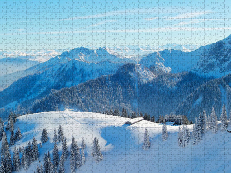 Winterruhe am Wallberg, Deutschland 2000 Teile Puzzle quer - CALVENDO Foto-Puzzle'