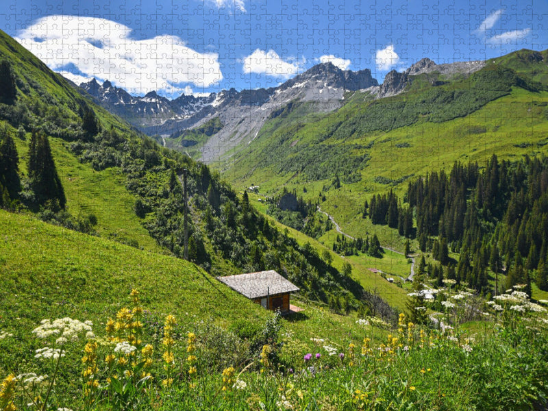 Gafiertal St. Antönien Prättigau - CALVENDO Foto-Puzzle'