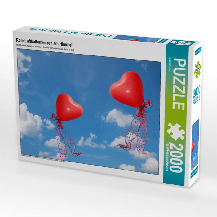 Red balloon hearts in the sky - CALVENDO photo puzzle 