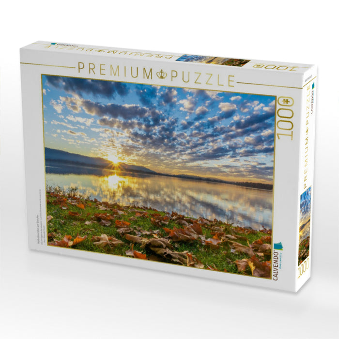 Herbstleuchten am Seeufer - CALVENDO Foto-Puzzle'
