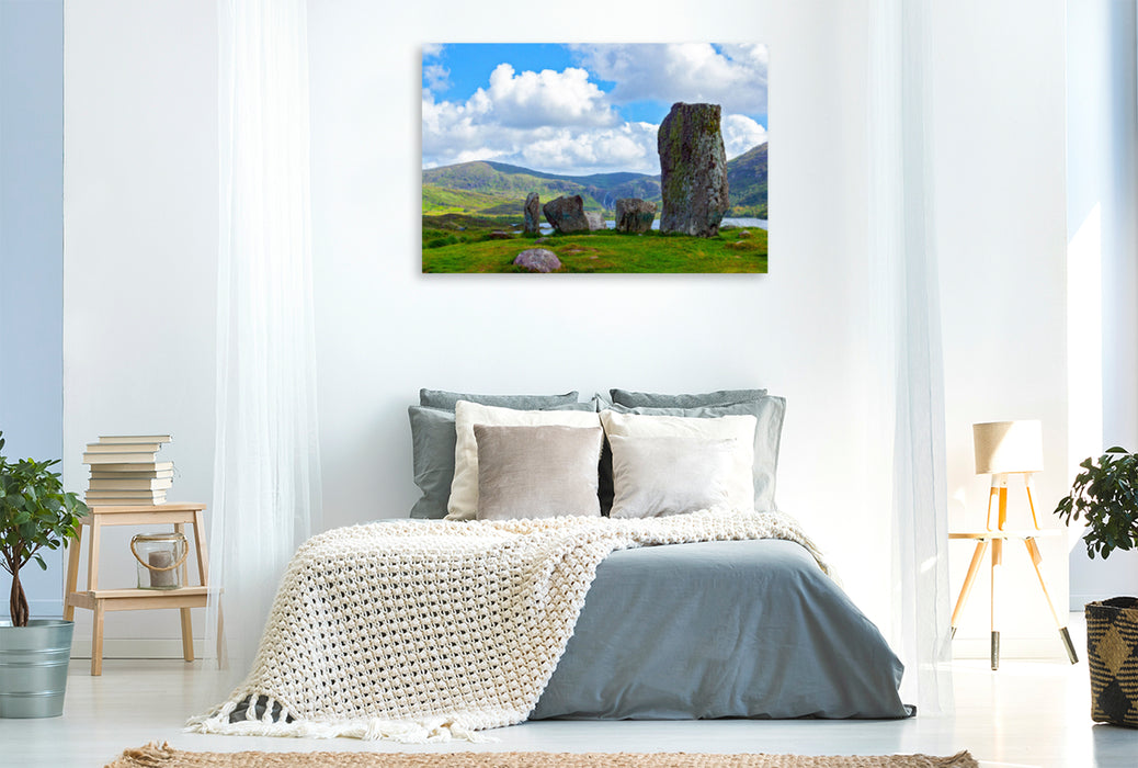 Premium textile canvas Premium textile canvas 120 cm x 80 cm across A motif from the calendar Magical places - stone circles, dolmens, megaliths 