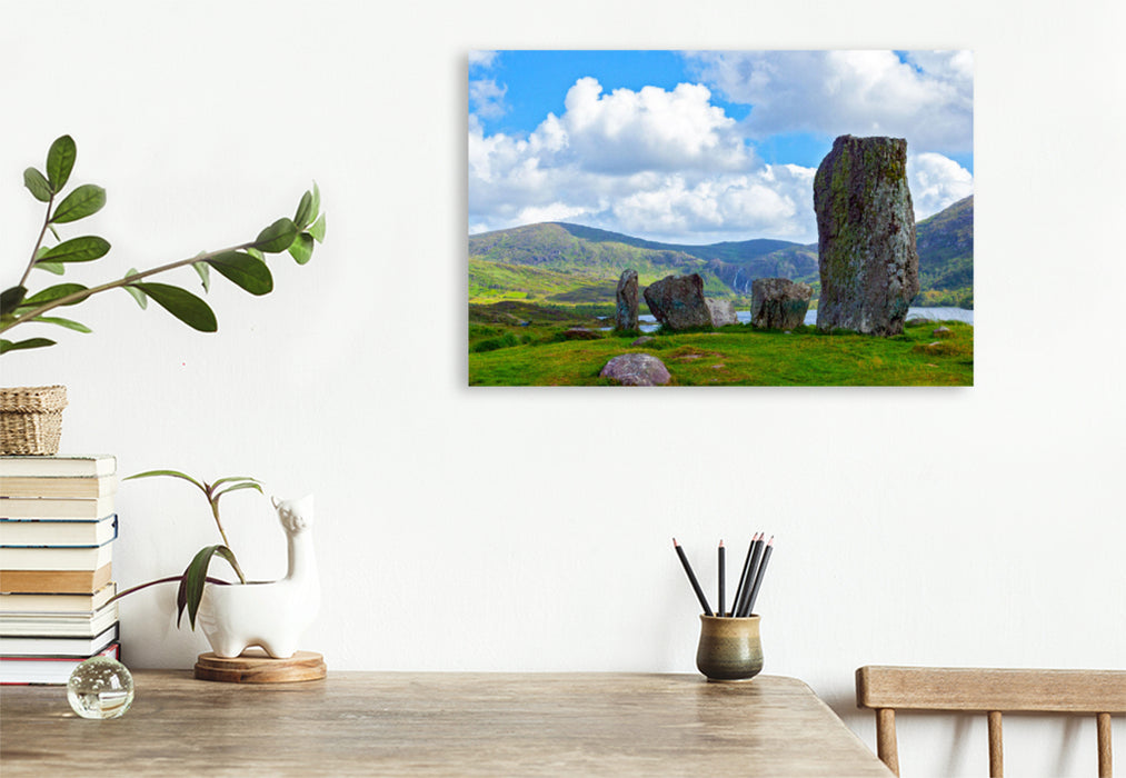 Premium textile canvas Premium textile canvas 120 cm x 80 cm across A motif from the calendar Magical places - stone circles, dolmens, megaliths 