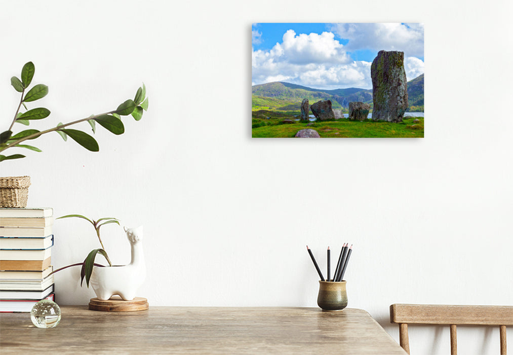 Premium textile canvas Premium textile canvas 120 cm x 80 cm across A motif from the calendar Magical places - stone circles, dolmens, megaliths 