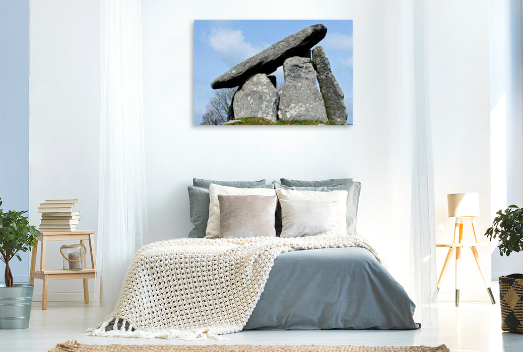 Premium textile canvas Premium textile canvas 120 cm x 80 cm across A motif from the calendar Magical places - stone circles, dolmens, megaliths 