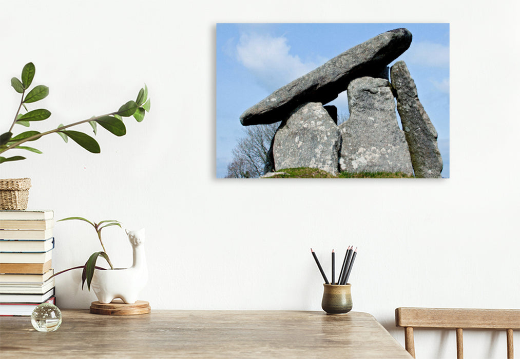 Premium textile canvas Premium textile canvas 120 cm x 80 cm across A motif from the calendar Magical places - stone circles, dolmens, megaliths 