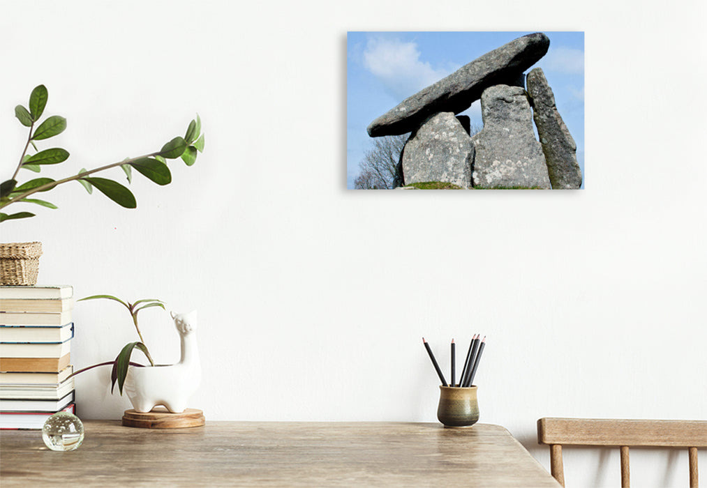 Premium textile canvas Premium textile canvas 120 cm x 80 cm across A motif from the calendar Magical places - stone circles, dolmens, megaliths 