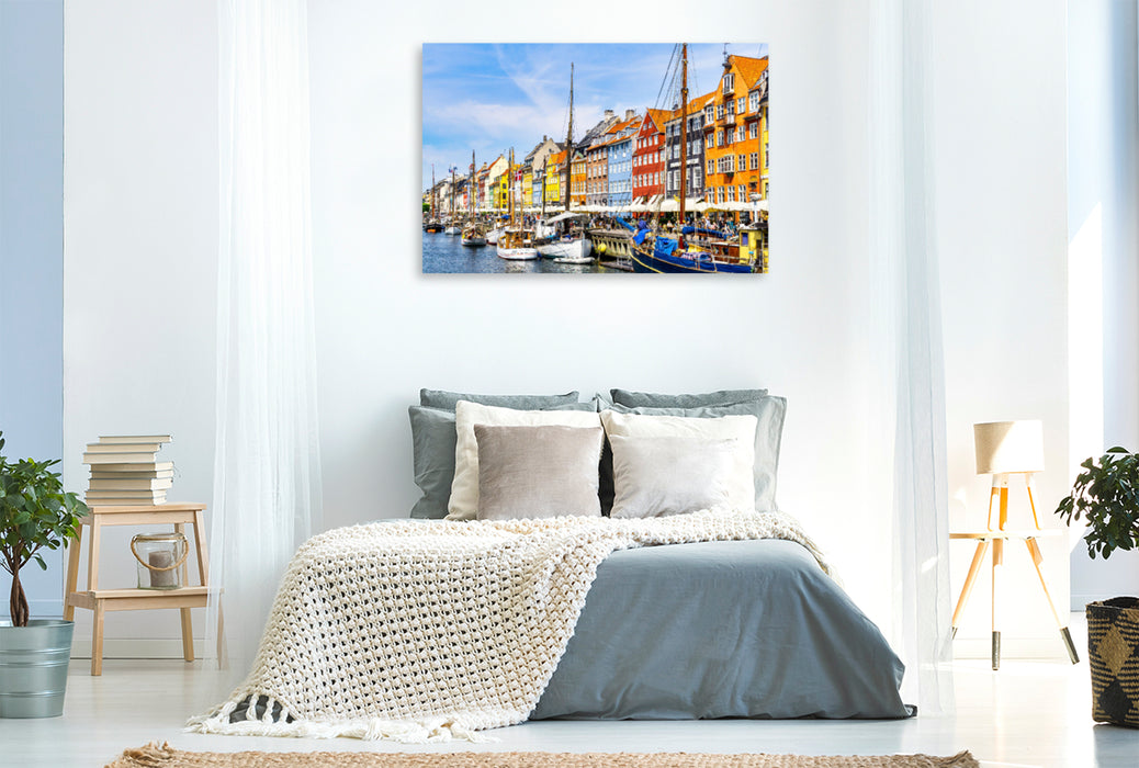 Premium Textil-Leinwand Premium Textil-Leinwand 120 cm x 80 cm quer Ein Motiv aus dem Kalender Kopenhagen - Die wundervolle Hafenstadt