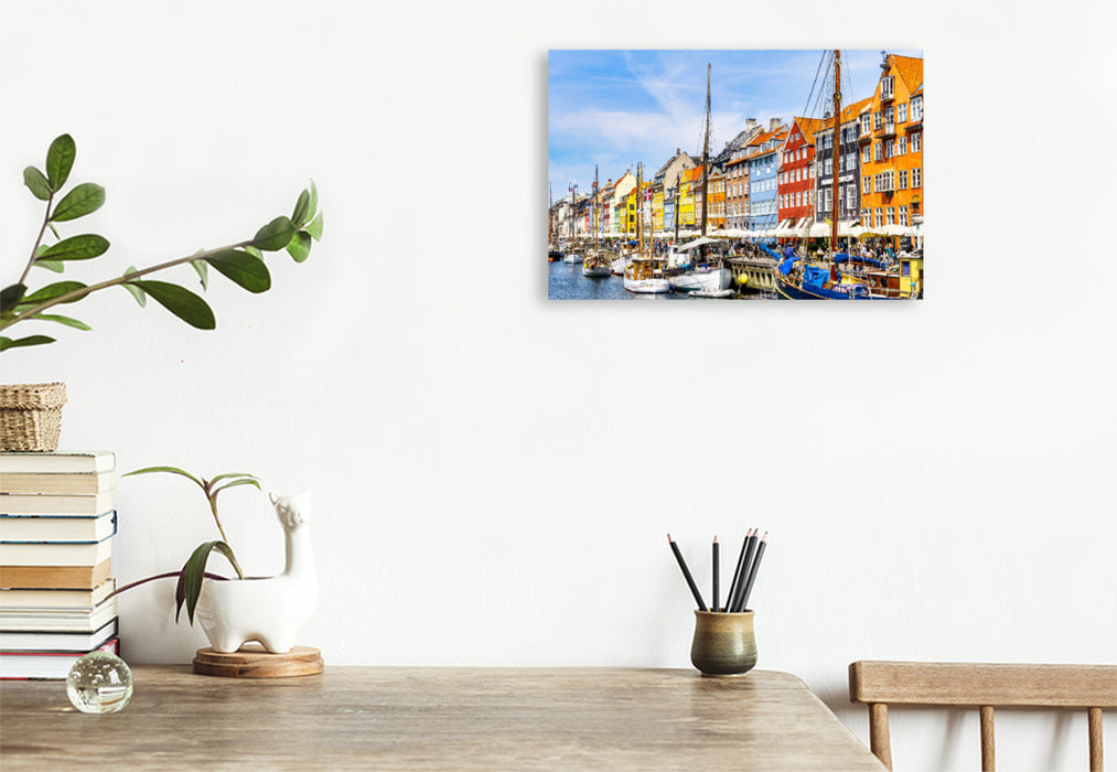 Premium textile canvas Premium textile canvas 120 cm x 80 cm landscape A motif from the calendar Copenhagen - the wonderful harbor city 