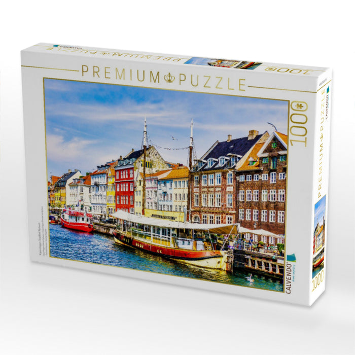 Kopenhagen Stadtteil Nyhavn - CALVENDO Foto-Puzzle'