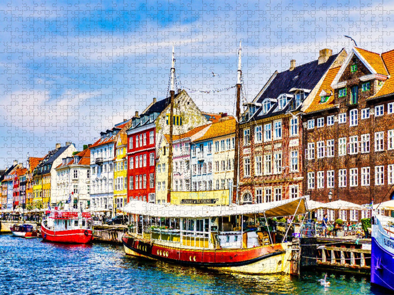 Kopenhagen Stadtteil Nyhavn - CALVENDO Foto-Puzzle'
