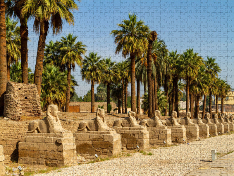 Sphinxen Allee in Luxor 2000 Teile Puzzle quer - CALVENDO Foto-Puzzle'