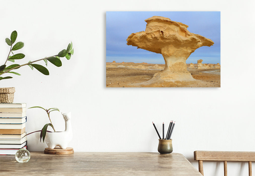 Premium textile canvas Premium textile canvas 120 cm x 80 cm landscape Rocks in the wise desert 