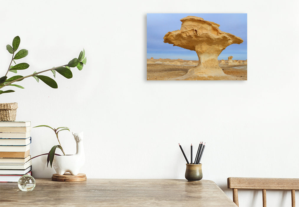 Premium textile canvas Premium textile canvas 120 cm x 80 cm landscape Rocks in the wise desert 