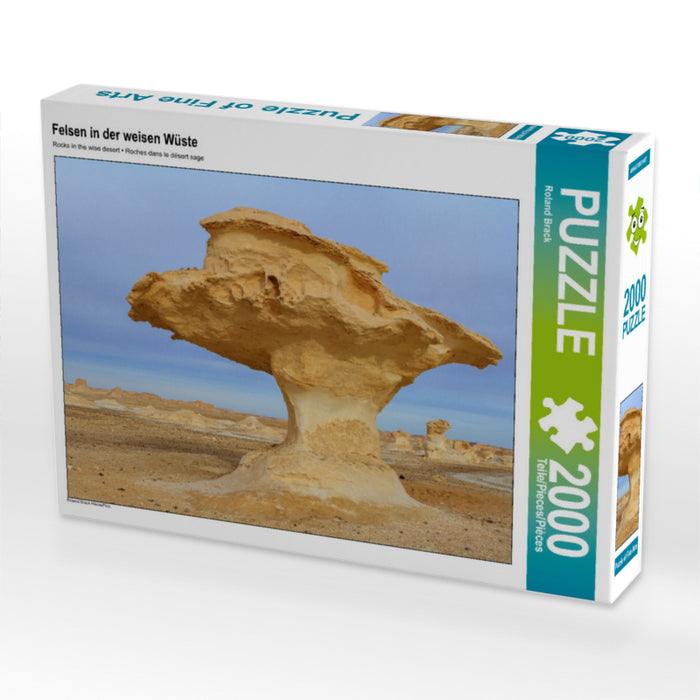 Felsen in der weisen Wüste 2000 Teile Puzzle quer - CALVENDO Foto-Puzzle'