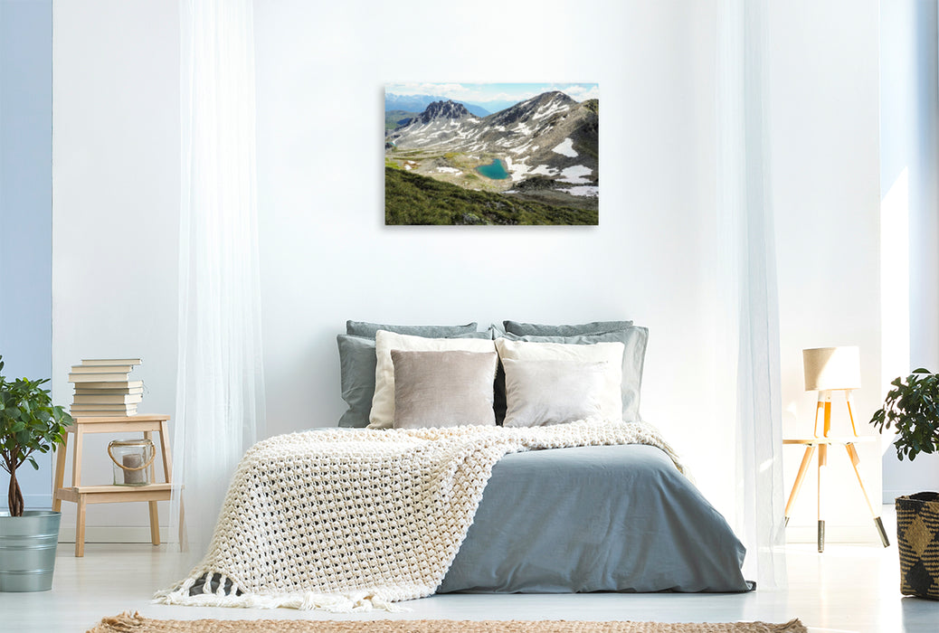 Premium textile canvas Premium textile canvas 120 cm x 80 cm landscape Ortler, Italy 