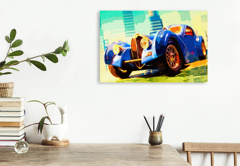 Premium textile canvas Premium textile canvas 120 cm x 80 cm landscape A look back to the 1930s: the Type 57 Atlantic from Bugatti 