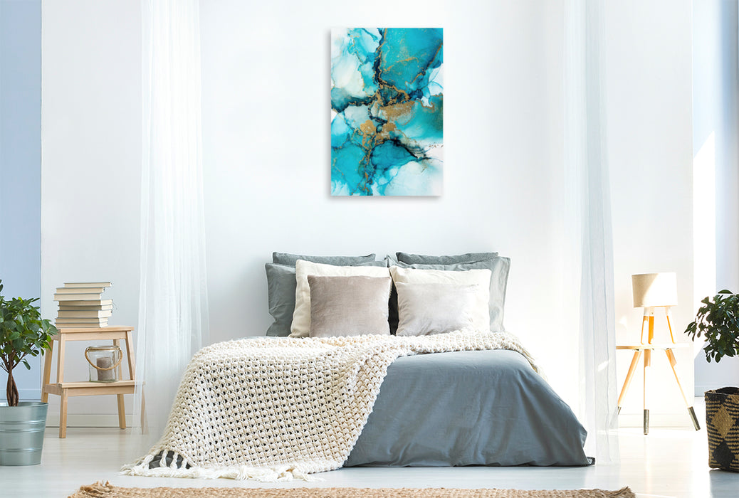 Premium Textil-Leinwand Premium Textil-Leinwand 80 cm x 120 cm  hoch Ein Motiv aus dem Kalender Abstrake Malerei