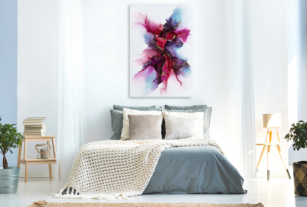 Premium Textil-Leinwand Premium Textil-Leinwand 80 cm x 120 cm  hoch Ein Motiv aus dem Kalender Abstrake Malerei