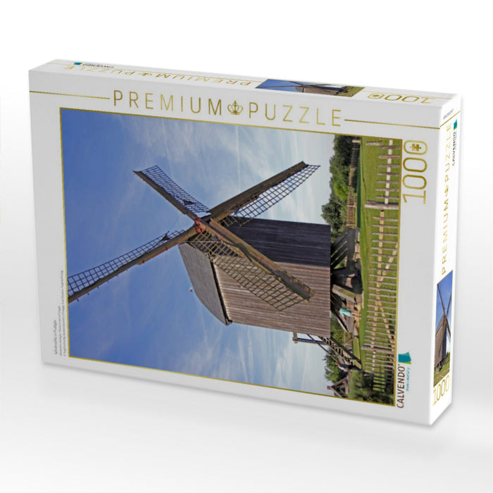 Windmühle in Pudagla - CALVENDO Foto-Puzzle'