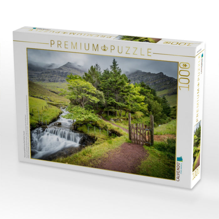 Panoramabild Kunoy Park Färöer Inseln - CALVENDO Foto-Puzzle'