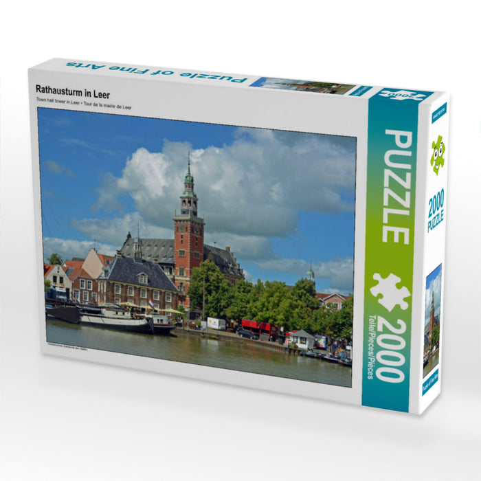 Rathausturm in Leer 2000 Teile Puzzle quer - CALVENDO Foto-Puzzle'
