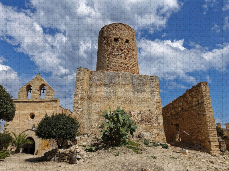 Castell de Capdepera, Església & Torre - CALVENDO Foto-Puzzle'