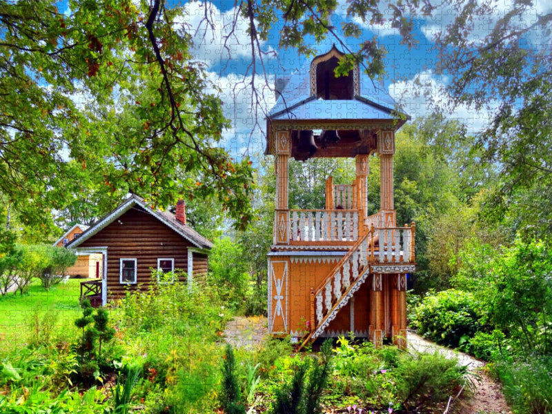 Kapelle im Park des russischen Landgutes Muranowo - CALVENDO Foto-Puzzle'