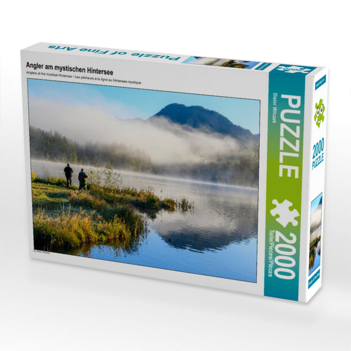 Angler am mystischen Hintersee 2000 Teile Puzzle quer - CALVENDO Foto-Puzzle'