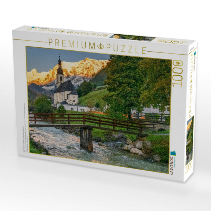 Der Malerwinkel mit glühenden Bergen - CALVENDO Foto-Puzzle'