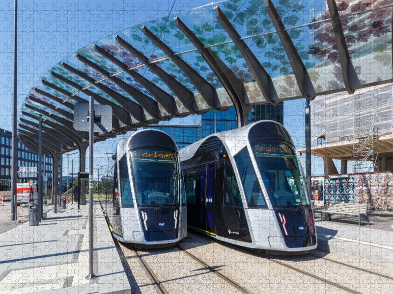 Tram Luxemburg - CALVENDO Foto-Puzzle'