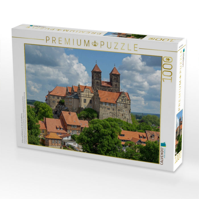 Schloss und Stiftskirche St. Servatii, Quedlinburg - CALVENDO Foto-Puzzle'