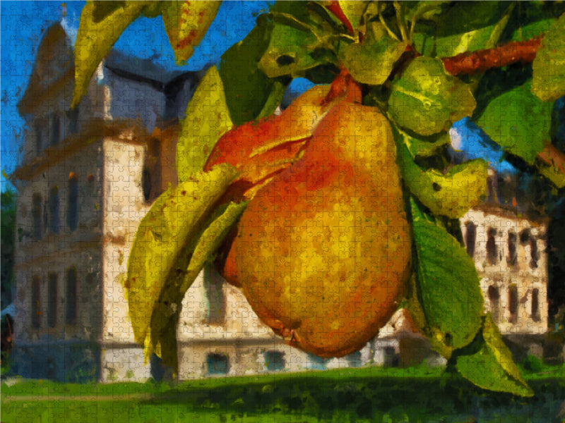Schloss Ribbeck und die Birnen 1000 Teile Puzzle quer - CALVENDO Foto-Puzzle'